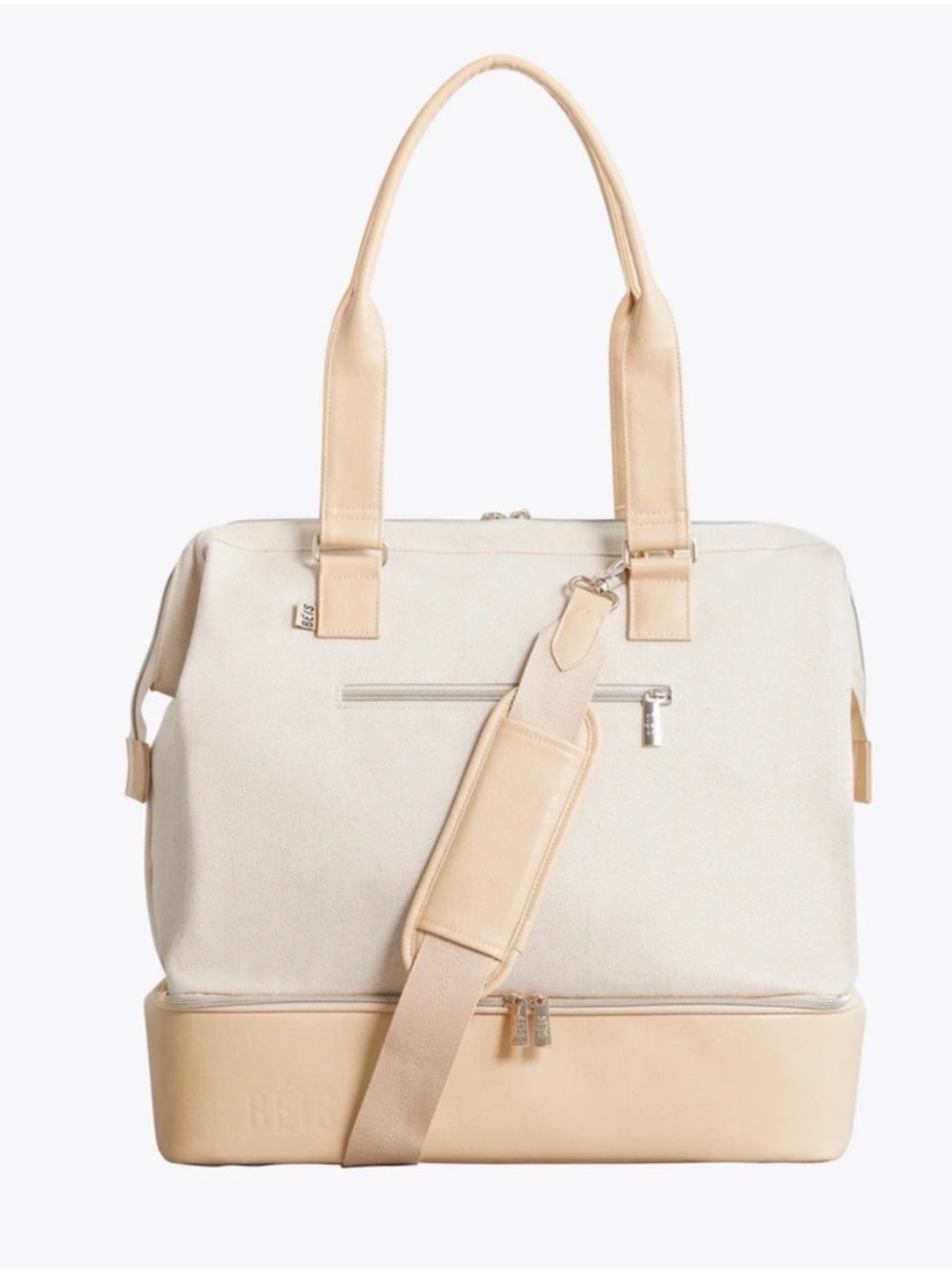 BÉIS The Mini Weekender Bag Beige Cream – Travel Carry-On